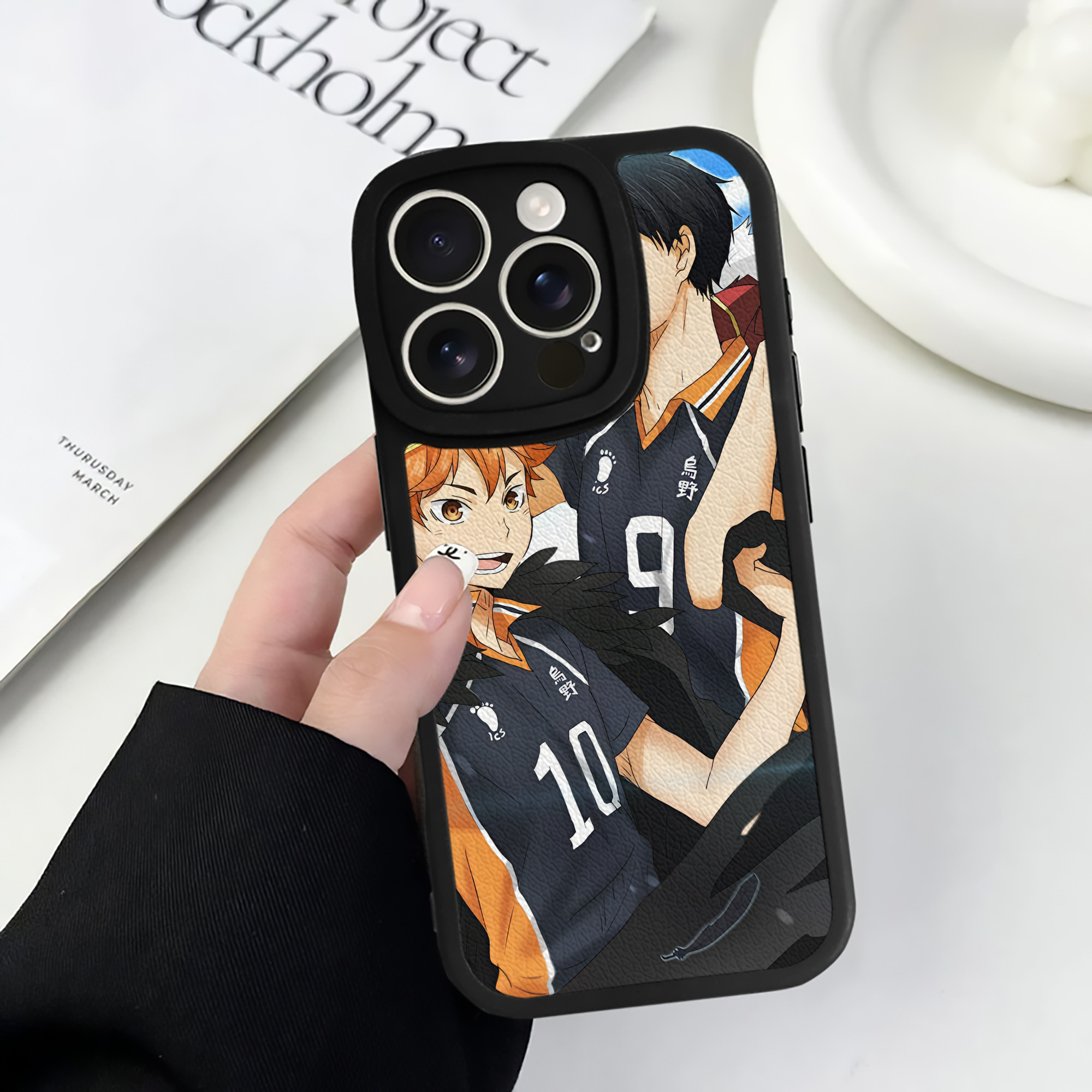 （画像用） ハイキュー!! Haikyu!! 【iPhone 16シリーズ対応】シリコンスマホケース（レザー調） 材質：シリコン